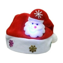 Gcvizuso Christmas Hats, Santa Hat, Child LED Christmas Hat Santa Claus Snowman Xmas Gifts Cap Decorations