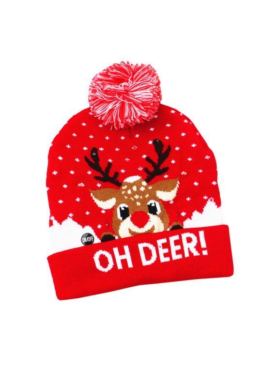 Christmas Hats, Santa Hat, Christmas Decorations Knitted Christmas Hats Colorful Luminous Knitted Hats High-end Christmas Hats For The Elderly