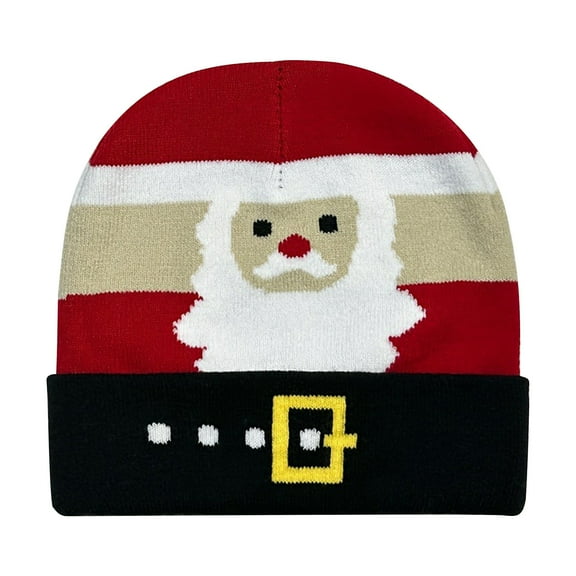 Gcvizuso Christmas Hats, Santa Hat, Christmas Flap Knitted Hat Warm Home Knitted Hat Unisex Knitted Hat Christmas Knitted Hat