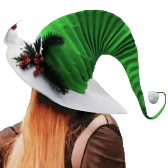 Gcvizuso Christmas Hats, Santa Hat, Christmas Prom Party Performance Fashion Casual Long Tail Christmas Hat
