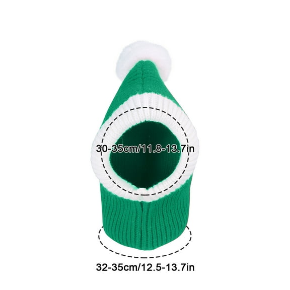 Gcvizuso Christmas Hats, Santa Hat, Pet Hat Dog Christmas Head Cover Warm Funny Dog Christmas Hat With Crochet Neck Cute Hat Red Warm Winter Dog Hat Knitted