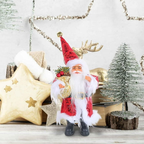 Gcvizuso Christmas Hats, Santa Hat, Standing Santa Claus Christmas Tree Pendant Christmas Gift Christmas Party Doll Ornament