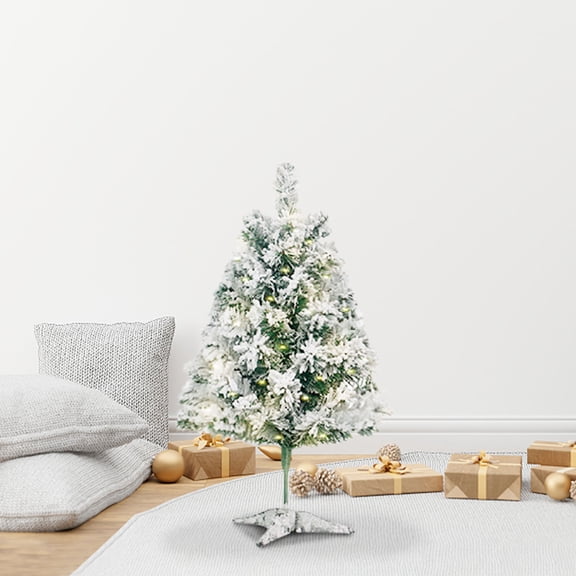 Gcvizuso Christmas Lights, String Lights, LED Christmas Tree Premium Hinged Spruce Artificial Holiday Christmas Tree Ideal For Home Office And Xmas Party Decoration