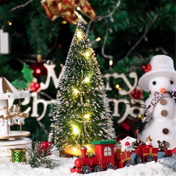 Gcvizuso Christmas Lights, String Lights, Christmas Decorations Desktop Decoration With LED Lights Mini Christmas Tree