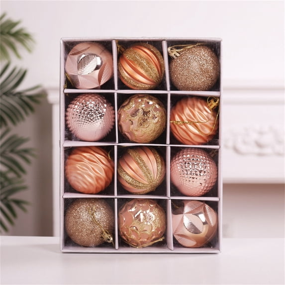 Gcvizuso Christmas Ornaments Clearance! Christmas Hanging Decorations, Christmas Decorations, Christmas Tree Pendants, Christmas Balls, Bright Colored Balls (6cm/12PCS)