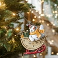 thumbnail image 1 of Gcvizuso Christmas Ornaments Clearance! Christmas Hanging Decorations, Christmas Tree Colored Resin Sleigh Pendant Christmas Decoration Diy Hanging Santa Snowman Hanging Ornaments, 1 of 7