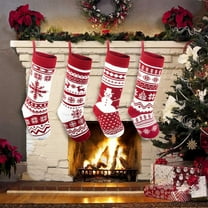 Gcvizuso Christmas Stockings, Clearance Christmas Decor, Christmas Decoration Socks Festival Printing Gift Bag Pendant Candy Bag