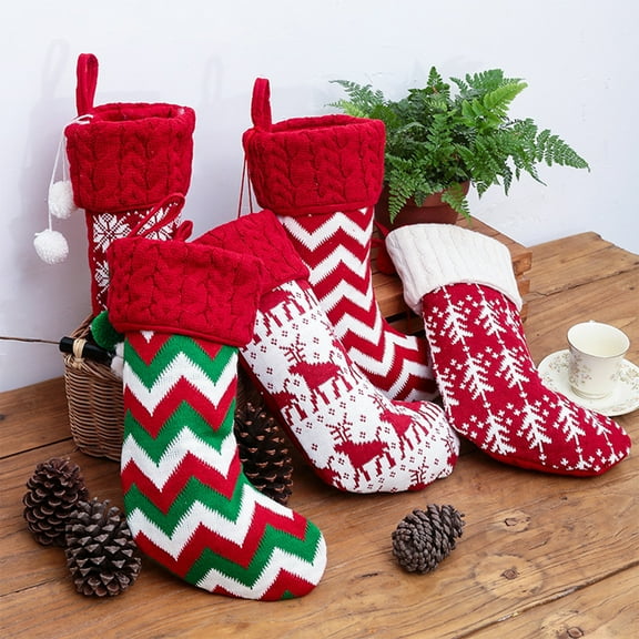 Gcvizuso Christmas Stockings, Clearance Christmas Decor, Merry Christmas Santa Christmas Stockings Large Hanging Stockings Christmas Ornaments For Family Personalized Gifts Xmas Tree Decorations