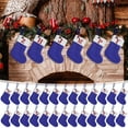 thumbnail image 1 of Gcvizuso Christmas Stockings, Clearance Christmas Decor, Knitted Hosiery Wool Hosiery Embroidered Letter Children's Candy Gift Bag Blue Christmas Stocking Gift Bag, 1 of 3