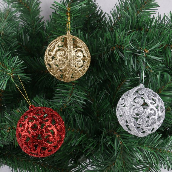 Gcvizuso Christmas Tree, Christmas Tree Decorations, 6cm Christmas Tree Bauble Hanging Home Party Ornament Decor
