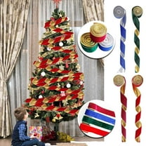 Gcvizuso Christmas Tree, Christmas Tree Decorations, Christmas Ribbon 6.3CM Wide Ribbon Christmas Tree Decoration Ribbon Christmas Decoration