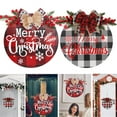 thumbnail image 1 of Gcvizuso Christmas Wreath, Christmas Wreaths for Front Door, Christmas Decoration Listing Christmas Tree Decoration Wooden Listing, 1 of 2