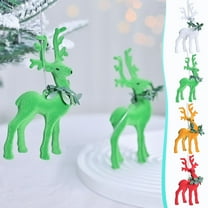 Gcvizuso Christmas Wreath, Christmas Wreaths for Front Door, Christmas Flocking Wreath Cute Scene Solar Decorative Pendant