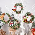 thumbnail image 1 of Gcvizuso Christmas Wreath, Christmas Wreaths for Front Door, Mini Christmas Wreath Decor Wall Door Ornament Garland Xmas Party Decor, 1 of 2