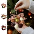 thumbnail image 1 of Gcvizuso Christmas Wreath, Christmas Wreaths for Front Door, Christmas Decoration Mini Wreath DIY Wool Ball Bell Wreath Girly Heart Decoration Wreath Christmas Decoration, 1 of 6