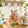 thumbnail image 1 of Gcvizuso Easter Ornaments for Tree,Adorable Easter Bunny Hanging Decoration, Flower Bunny Egg Hanging Sign for Tree, Home Small Tree Party Spring Decorations for Birthday Party, 1 of 5