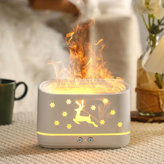Gcvizuso Essential Oil Diffuser, Aroma Diffuser, Christmas Flame Diffuser,Humidifier,Portable-Noiseless Aroma Diffuser For Home,Office Or Yoga Oil Diffuser