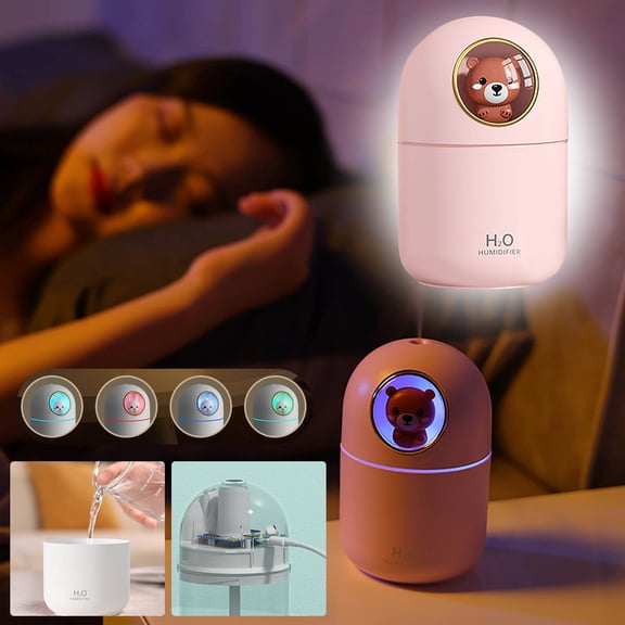 Gcvizuso Essential Oil Diffuser, Aroma Diffuser, Adorable Humidifier USB Mute Aromatherapy Machine Water Replenishing Instrument Desktop Vehicle Atomizer