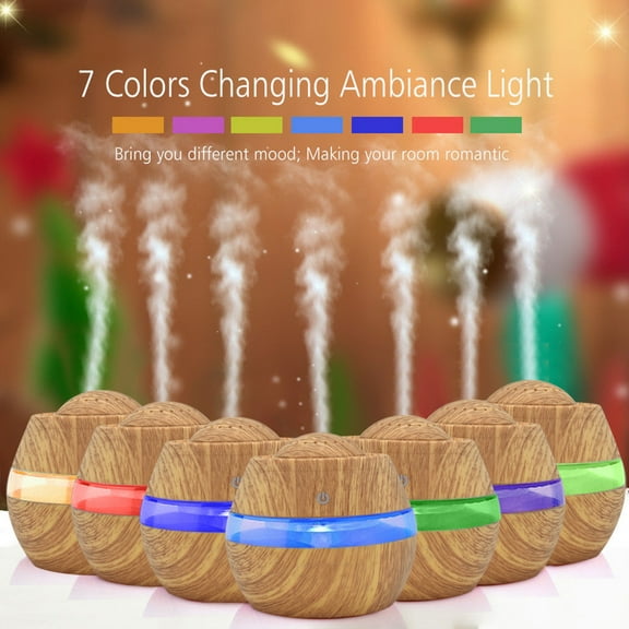 Gcvizuso Essential Oil Diffuser, Aroma Diffuser, Aroma Oil Diffuser LED Aroma Aromatherapy Humidifier