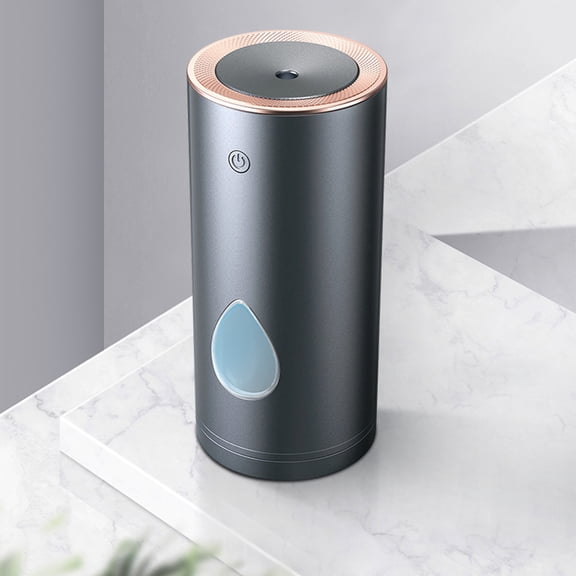 Gcvizuso Essential Oil Diffuser, Aroma Diffuser, Car USB Aromatherapy Machine Office And Home Desktop Oil Diffuser Atomizer Humidifier Gray High-end Car Humidifier Cup