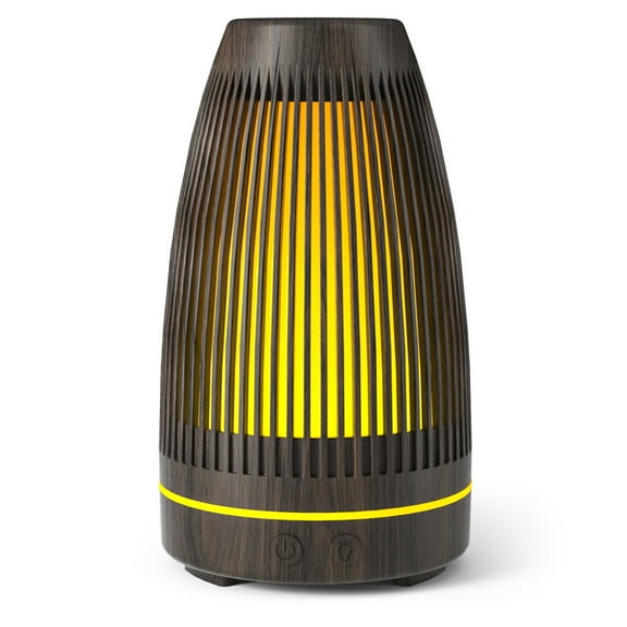 Gcvizuso Essential Oil Diffuser, Aroma Diffuser, Fire Dance Aromatherapy Machine Vibes Colorful Night Light Home 5V Humidifier USB Woodgrain Aromatherapy Machine Oil Expander
