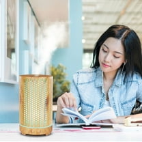 Gcvizuso Essential Oil Diffuser, Aroma Diffuser, Wood Grain Aroma Diffuser 200ml Colorful Night Light Atomizing Humidifier