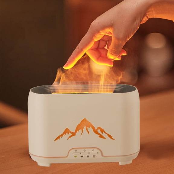 Gcvizuso Essential Oil Diffuser, Aroma Diffuser, Flame Diffuser, Humidifier, Portable Noiseless Aroma Diffuser For Home, Office Or Yoga Essential Oil Diffuser With No Water Auto-Off Protection