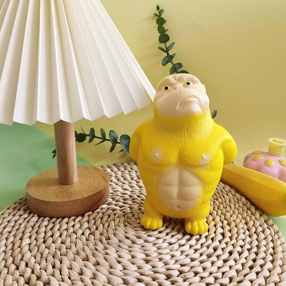 Gcvizuso Mr. Huang Gorilla Squeeze Ball, Slow Rising Pressure Relief Tool, Funny Pinching Gadget for Desk, Stress Management Set