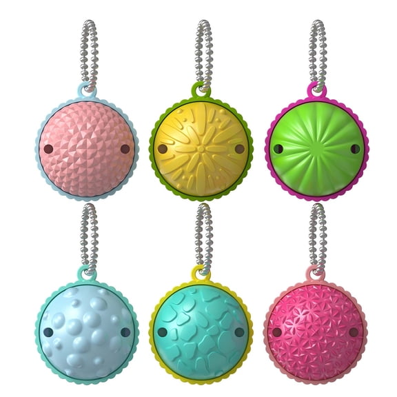 Gcvizuso Sensory Stress Relief Set, 6 Pack Sensory Dome Stress Relief Gadgets, Calming Decompression Tool for Desk Travel, Portable Anxiety Relief Set