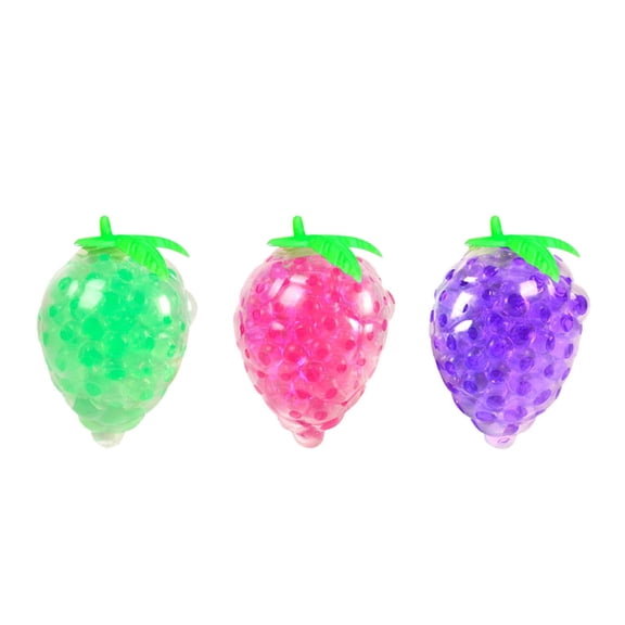 Gcvizuso Simulation Fruit Grape Bunches Stress Relief Ball, Beads Pinch Sound Sensory Ball, Decompression Calming Slow Springback Gadget, Anxiety Relief Novelty Gift