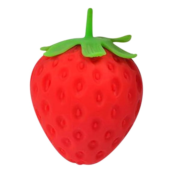 Gcvizuso Squeezable Fruit Ball, Realistic Strawberry Slow Rising Model, Stress Relief Sensory Ball, Party Favor Calming Gadget