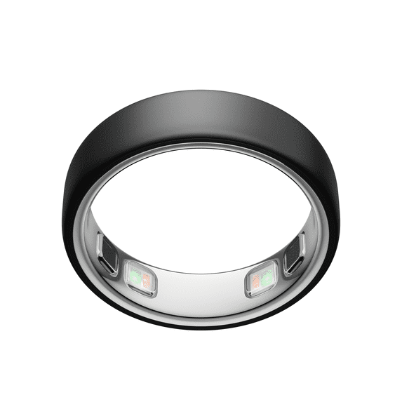 Oura Ring 5 - Stealth - Size 12 - World’s Smallest Smart Ring - Sleep, Activity, Women’s Health, AI Advisor, 1 Week of Battery Life, Size Before You Buy, Android & iOS Compatible