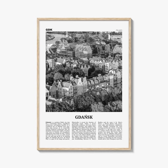 Gda Sk Black And White St Mary'S Basilica Photo Poland Decorative Wall ...