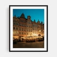 thumbnail image 1 of Gdańsk at Night 01 - Gdańsk Pomorskie Poland Photography Architecture Nightlife Cityscape Travel Poster Vintage Street Photography City Black Framed Wall Art Print 6 x 8 inches, 1 of 4