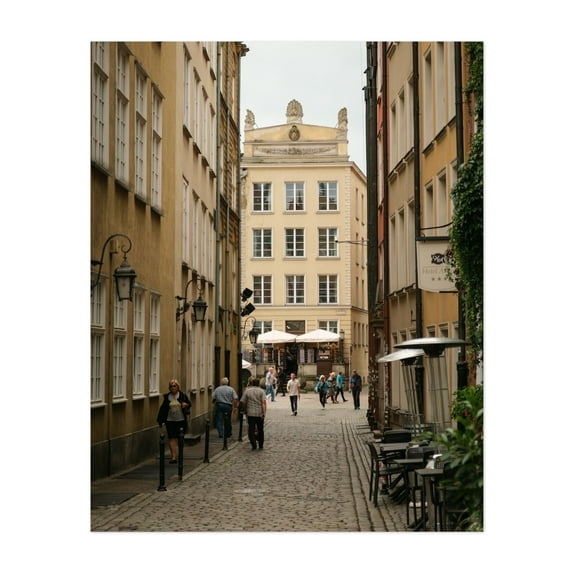 Gdańsk Streets 05 - Gdańsk Pomorskie Poland Photography Street Photography Architecture City Vintage Travel Poster Rustic Unframed Wall Art Print 22 x 28 inches