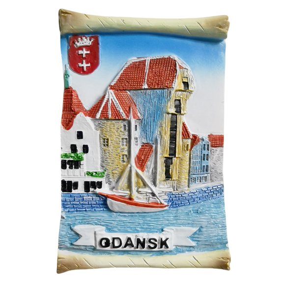 Gdansk Poland 3D Fridge Magnet Souvenir Gift,Resin Handmade Refrigerator Magnet Home Decoration Collection