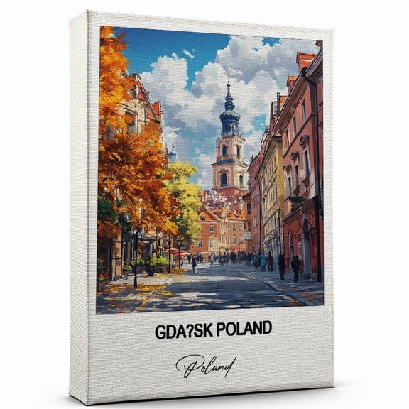 Gdansk Poland Canvas Wall Art – Travel-Inspired Home Decor Featuring Poland Art Canvas – Unique Gift for Travel Canvas – Ready to Hang