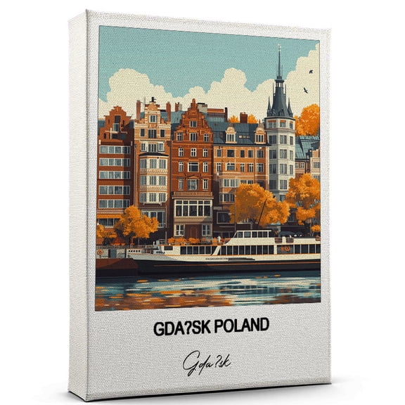 Gdansk Poland Travel Art Canvas  Modern Wall Art Inspired by Gdansk Canvas  Great Gift for Travel Lovers  Ready to Hang