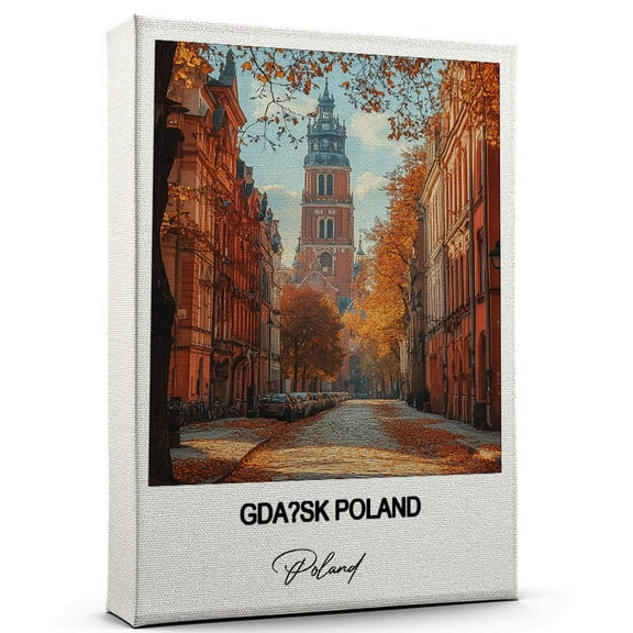Gdansk Poland Travel Art Canvas Modern Wall Art Inspired by Poland Canvas Great Gift for Travel Lovers Ready to Hang