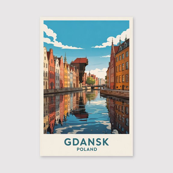 Gdansk Travel Print Canvas Gdansk Polish Home decor Gdansk Art Print Canvas Polish Baltic coast Room Print Canvas For Polish Canvas Art, Canvas Wall Art For Poland-1WN3855