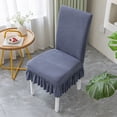 thumbnail image 1 of GalaGarb Universal Elastic Chair Cover with Decorative Pleated Skirt, Ecological Dye Stain Resistant Dining Chair Protective Cover 1/2/4/3 Pieces Optional, 1 of 7