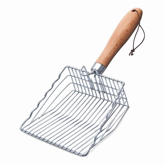 Gdvsclr Cat Litter Scoop, Kitty Metal Scoop with Hook and Hole, Stainless Steel Kitten Poop Lifter for Litter Box