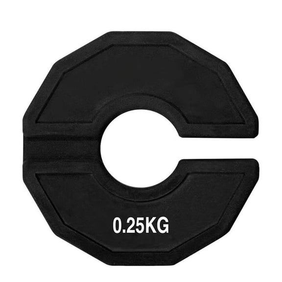 Gdvsclr Home Gym Micro Plates 0.25kg Rubber Dumbbell Weight Plate, 35mm Inner Diameter, Black, 1 Piece
