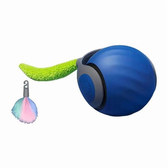 Gdvsclr Interactive Cat Ball with for Indoor Cats,Automatic Moving Pet Toy,Wave-Design for All Floors Smart Obstacle Avoidance A