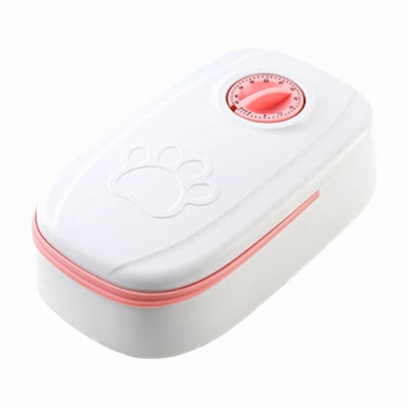 Gdvsclr Pet Automatic Timing Feeder with Timer Auto Dog Dry Food Dispenser Cat Food Dispenser Timed Cat Feeder for Cat Dogs Pink