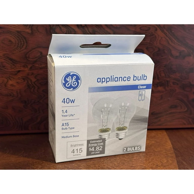 GE appliance 電球 40W A15 2個セット　90957 Set Of 3, Two Packs, GE APPLIANCE 40 watt Bulbs, 90957, A 15