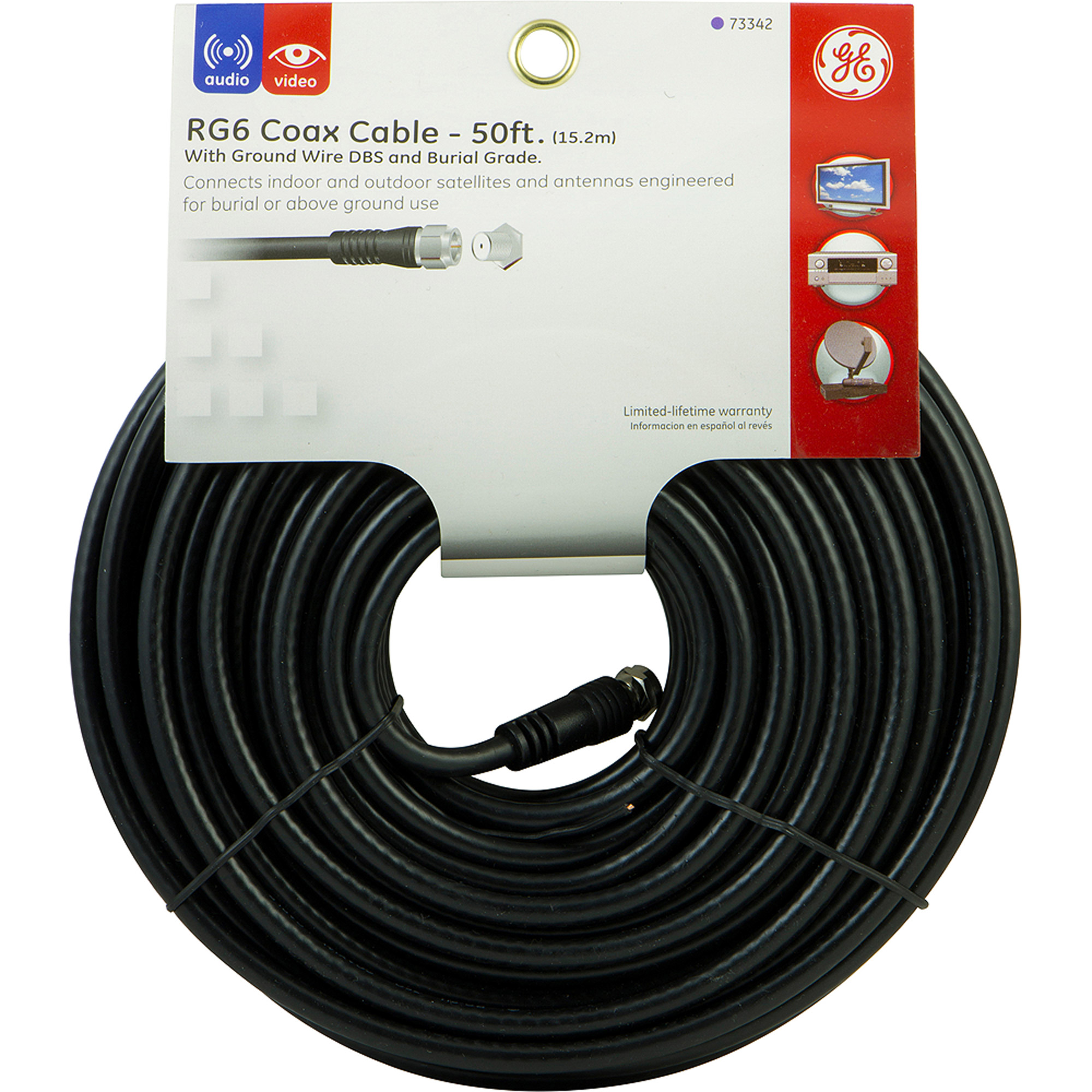 Ge Burial Grade Rg6 Coax Cable With Grou - image 1 of 1