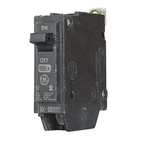 Ge Circuit Breaker,20A,Bolt On,120/240V,1P THHQB1120