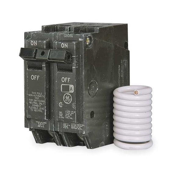 Ge Circuit Breaker,20A,Plug In,120/240V,2P THQL21WY20