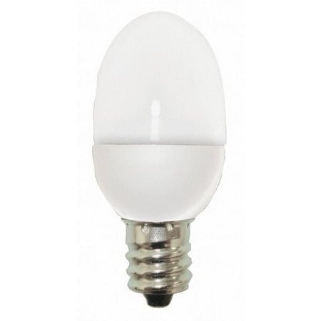 Ge Current LED Bulb,C7,2700K,3 lm,0.5W,PK2 LED0.5C7/C/CD2